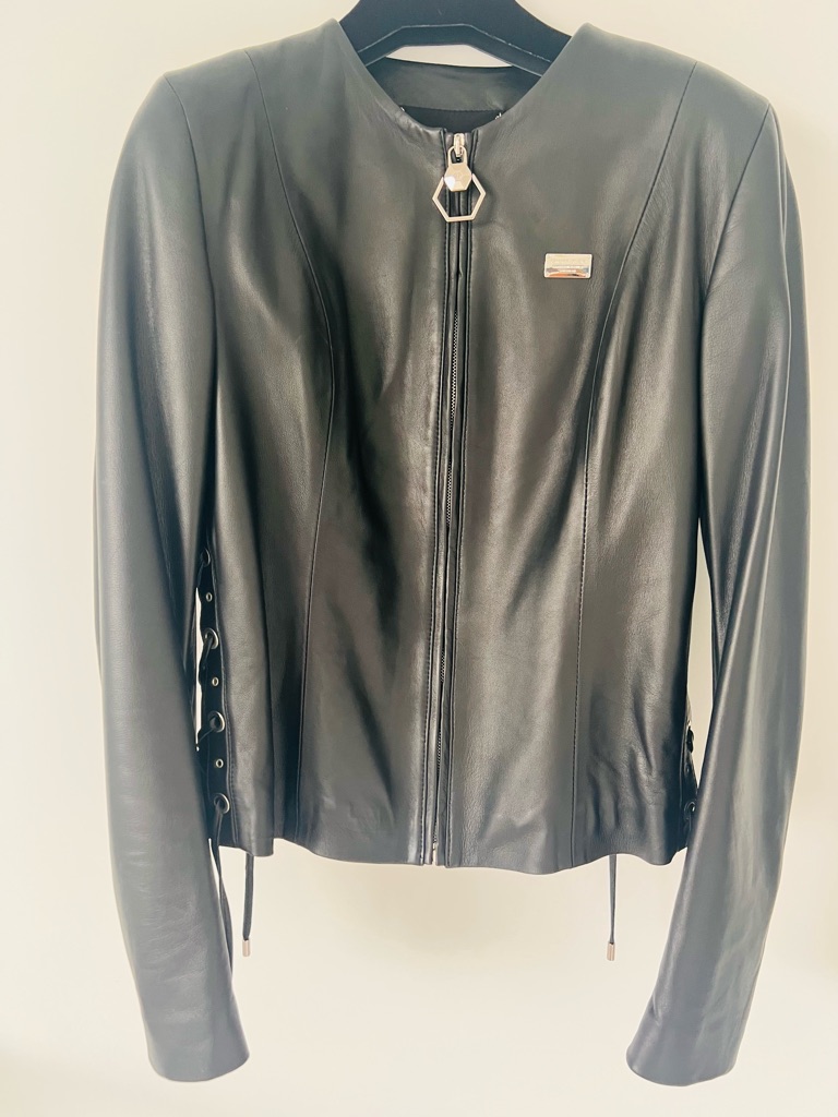 Philipp Plein Leather Jacket Size M Euc